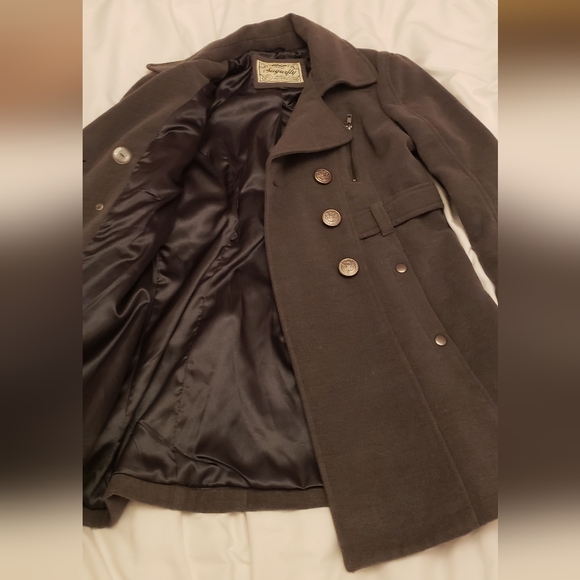 Sugarfly Grey Winter Pea Coat - Picture 6 of 7